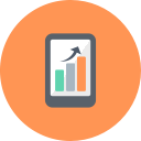analysis, chart, diagram, graph, graphs, mobile, smartphone svg vector icon