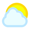 cloud, cloudy, sun svg vector icon