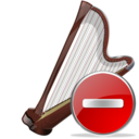 arpa,delete,instrument,del,remove icon