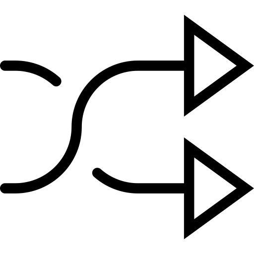 Shuffle svg vector icon