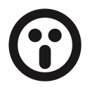 emojis, emot, emot, frightened, horror, scarred, thick lines svg vector icon