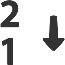 numerical,sorting icon