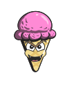 cartoon, cone, cream, emoji, ice svg vector icon