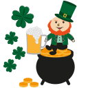 gold, happy, irish, irish pot, leprechaun, patrick svg vector icon