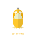kanto, pokemon, psy, psyduck, water svg vector icon