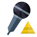 microphone,pyramid icon
