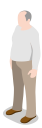 human, male, man, oldman, people, person, standing, user svg vector icon