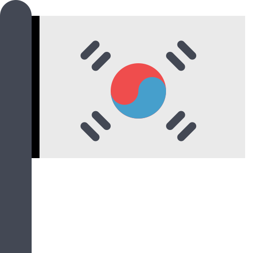 Flag South Corea svg vector icon