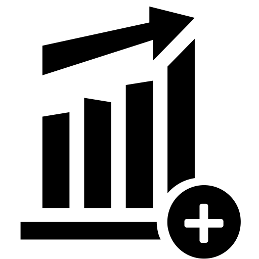 Performance Statistics Chart Added svg vector icon