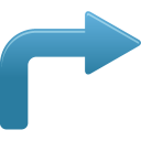 arrow, right, turn icon