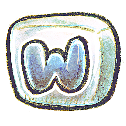 office, square, word icon