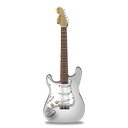 guitar, stratocastor, white icon