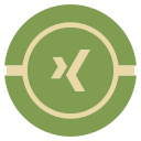media, social, vintage, xing svg vector icon