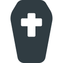 coffin, halloween svg vector icon