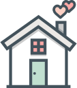 house, love svg vector icon
