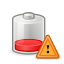 gnome,battery,caution,charge,energy icon
