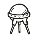 astronomy, space, space craft, space ship, sputnick svg vector icon