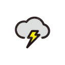 clouds, night, storm, weather svg vector icon