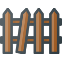 broken, fence svg vector icon