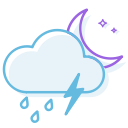 night, ranny, thunderstorm svg vector icon