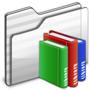 library,folder,white icon
