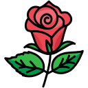 flower, love, nature, plant, rose, valentine day svg vector icon
