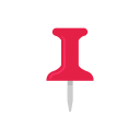 office supply, pin, pin it, tag svg vector icon