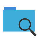 blue, explorer, file, finder, folder, magnifying glass icon