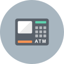 atm, bank, cash, finance, finantix, machine, money svg vector icon