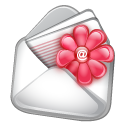 contact,email,flower,envelope icon