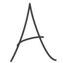 a, letter icon