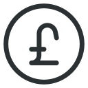 coin, currency, money, pound svg vector icon