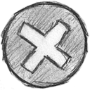error, hand written icon