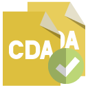 file,format,cda,checkmark icon