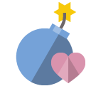bomb,heart icon