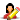 edit, female, red, user icon