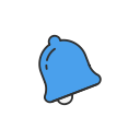 bell, notification, social media, twitter svg vector icon