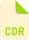 cdr, extension, file, name svg vector icon