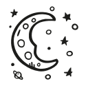 astronomy, dreamy, moon, scifi, space svg vector icon