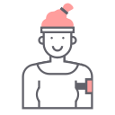 avatar, female, person, profile, runner, woman svg vector icon