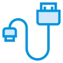 cable, cord, data, datacable, plug, usb, wire svg vector icon