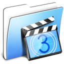 aqua,smooth,folder,movie,film,video icon