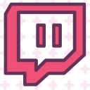 brand, logo, network, social, twitch svg vector icon