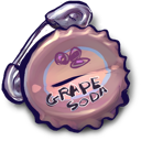 grape, pin, safety, soda, with icon