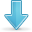 blue,arrow,down,descend,download,fall,decrease,descending icon