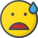 emoji, emote, emot, emot, nervous svg vector icon