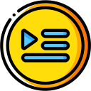 audio, media, media player, music, playlist, video player svg vector icon