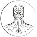 avatar, marvel hero, spiderman, super hero svg vector icon