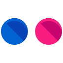 flickr, media, social svg vector icon