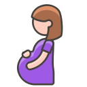 2, pregnant, woman svg vector icon